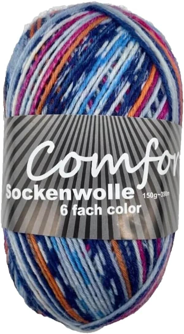 Comfort Sockenwolle 6 fädig, 150 gr