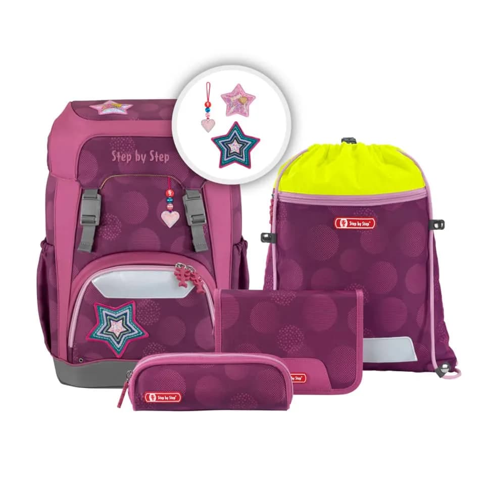 Step by Step Giant Schulrucksack-Set "Glamour Star" 5 teilig