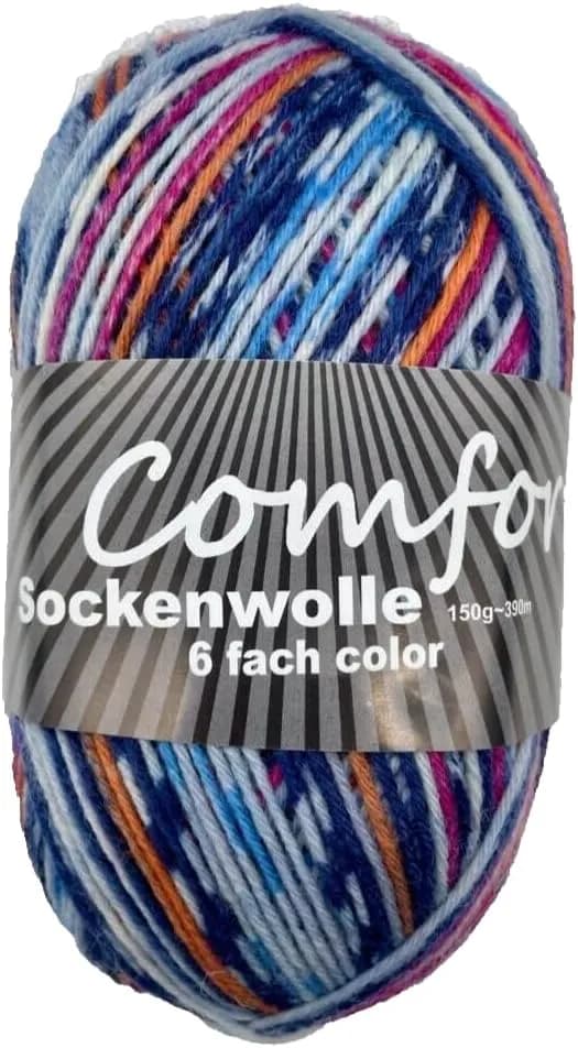 Comfort Sockenwolle 6 fädig, 150 gr