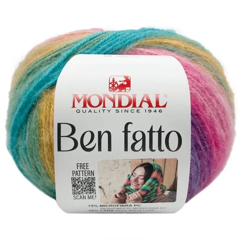 Mondial Ben Fatto neues Garn Herbst/Winter 2025, Farbe 775