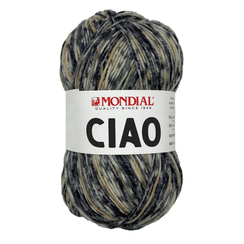 Ciao Sockenwolle von Mondial, 4 fädig, 100 gr