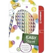 Stabilo Easy Start Farbstifte links, 12 Stk.+ Spitzer