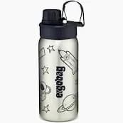 Ergobag Edelstahl Trinkflasche, schwarz 0,5 l, 160 gr