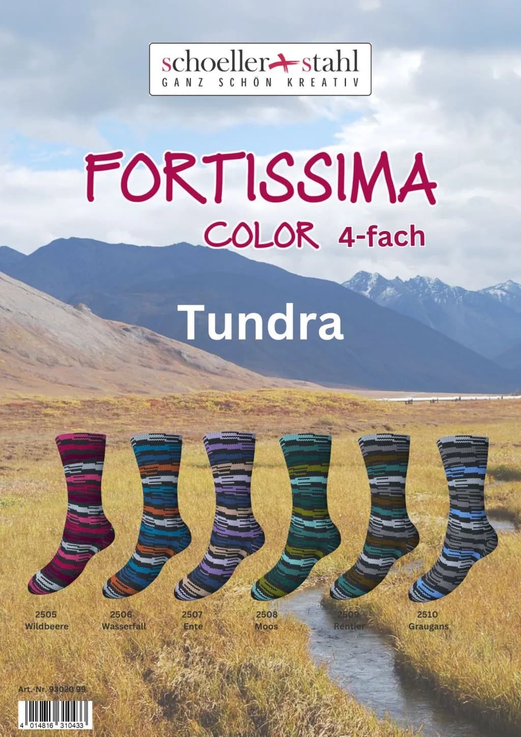 Schoeller Stahl Sockenwolle Fortissima 4 fädig TUNDRA