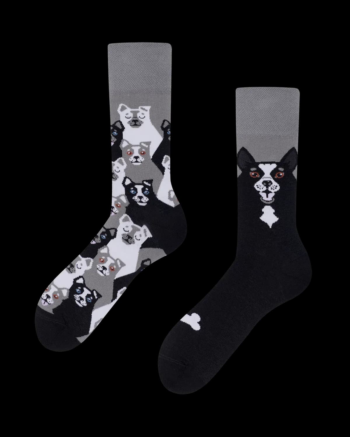 Many Mornings Socken Black Dog