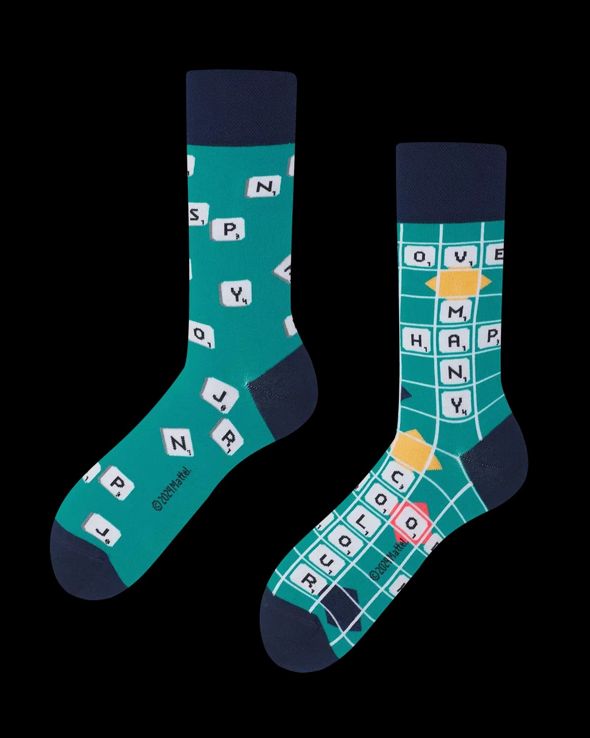Many Mornings Socken Scrabble