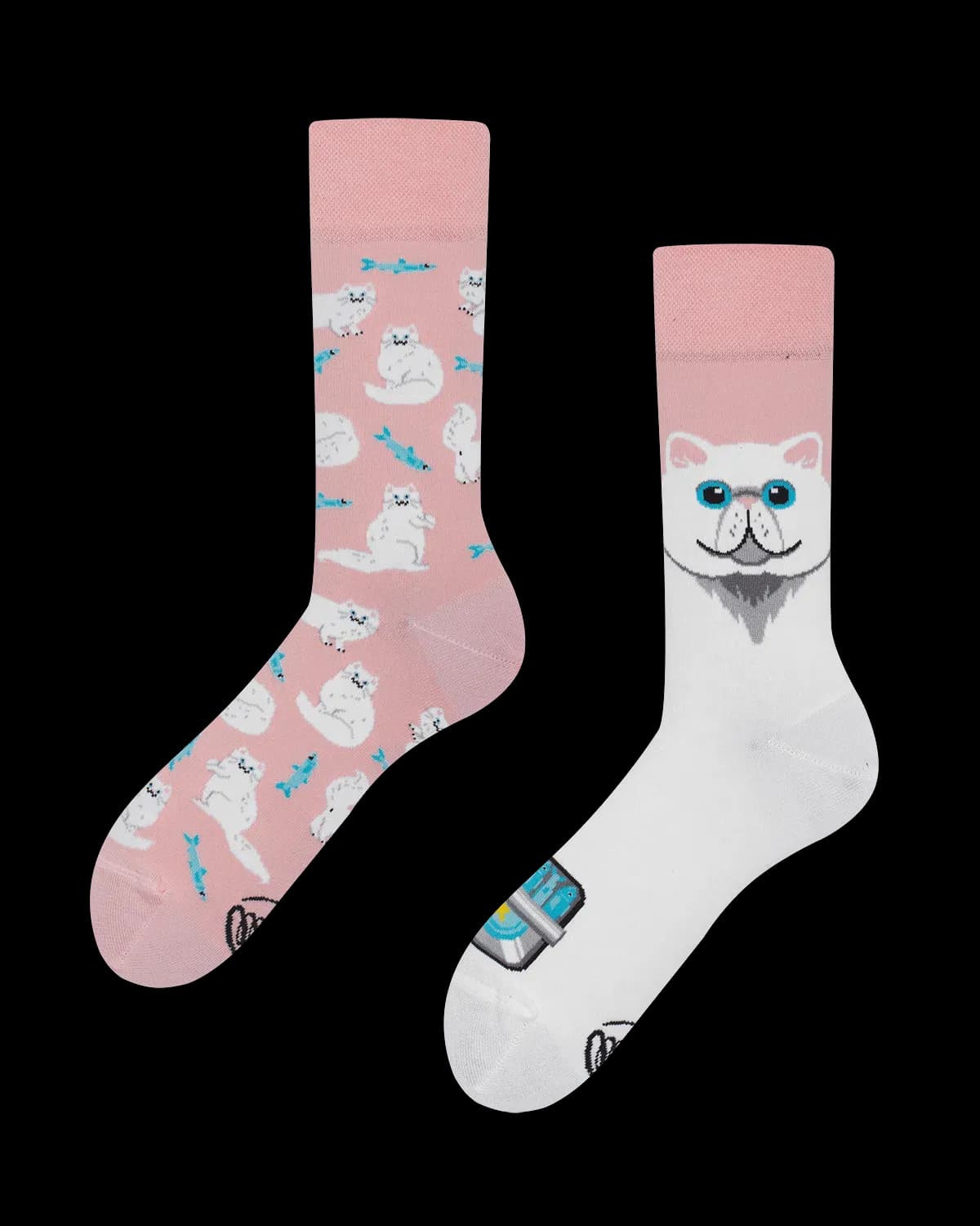 Many Mornings Socken White Cat