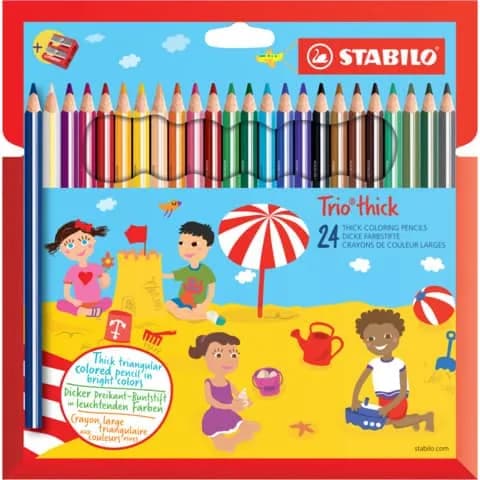 Stabilo Trio Thick 24 Farbstifte inkl. Spitzer