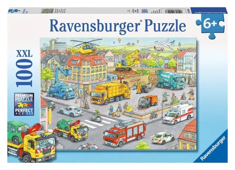 Ravensburger Puzzle 100 Teile XXL Fahrzeuge in der Stadt