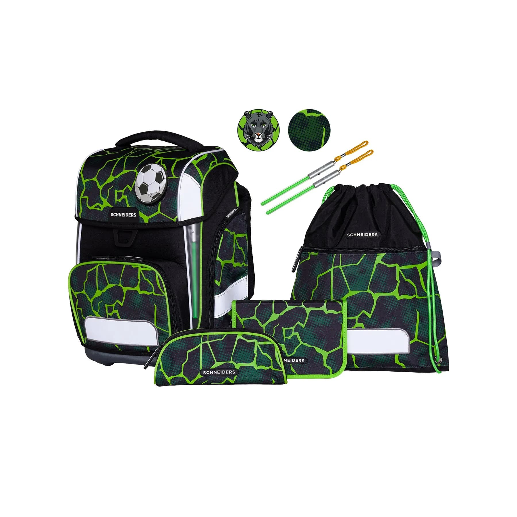Schneiders Schultaschenset Crash black Ergolite