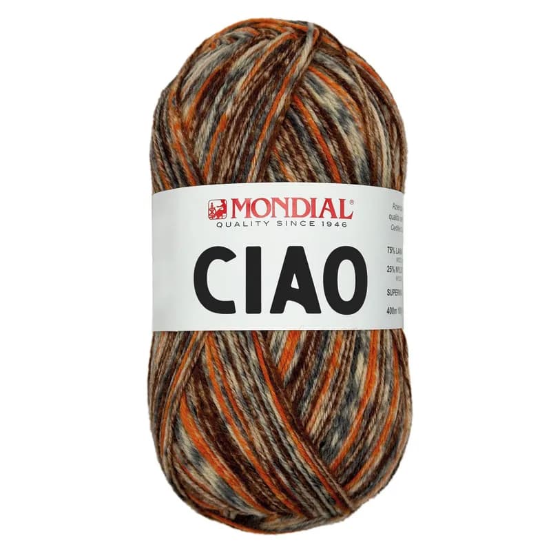 Ciao Sockenwolle von Mondial, 4 fädig, 100 gr