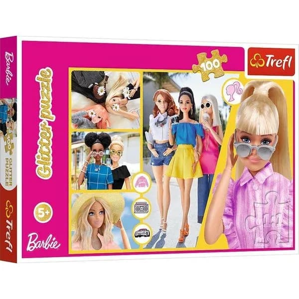 Trefl Puzzle Barbie, Glitzerpuzzle 100 Teile