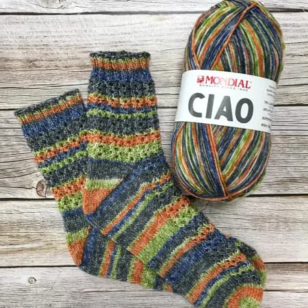 Ciao Sockenwolle von Mondial, 4 fädig, 100 gr